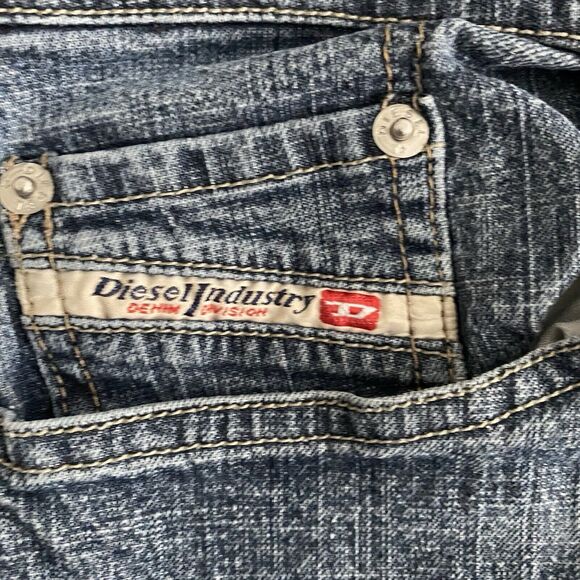 Diesel Industry SZ 32 Jeans Denim Womens RN93243 Flared Leg‎ Vintage - Picture 5 of 16